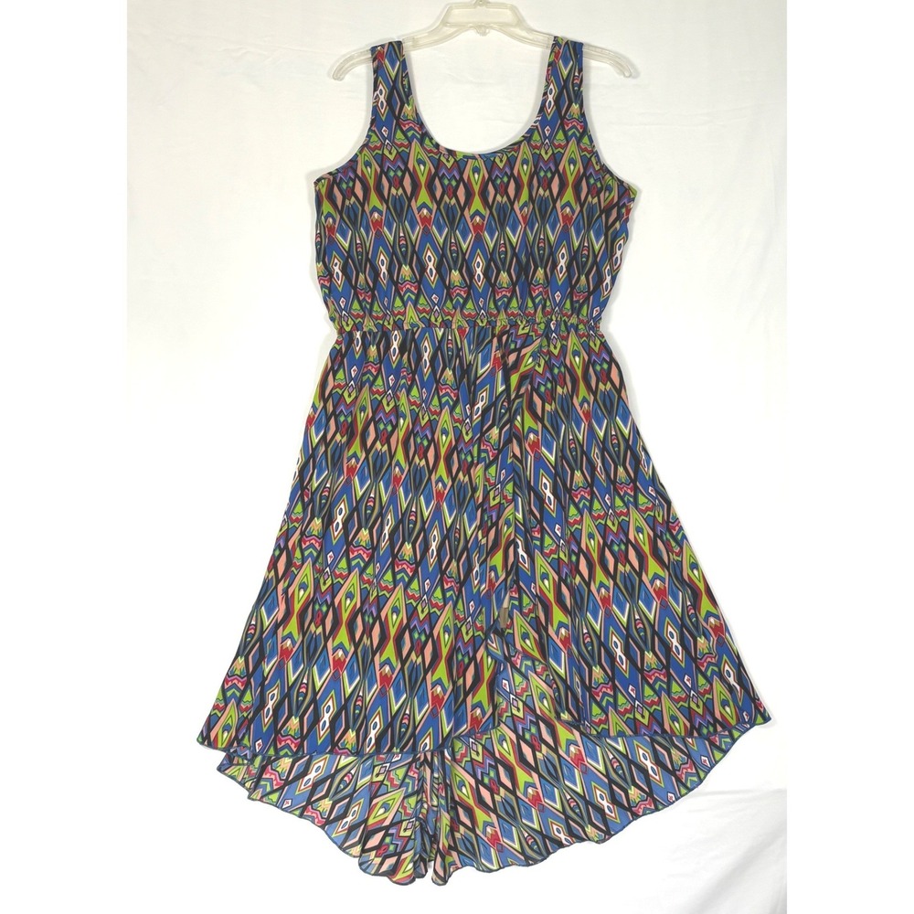 Rock 47 Wrangler Dress M Southwestern High Low Hem Lined Festival